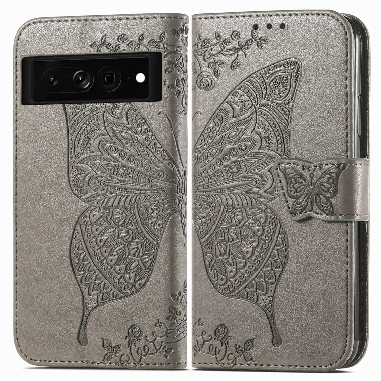 For Google Pixel 7 Pro 5G Butterfly Love Flower Embossed Leather Phone Case