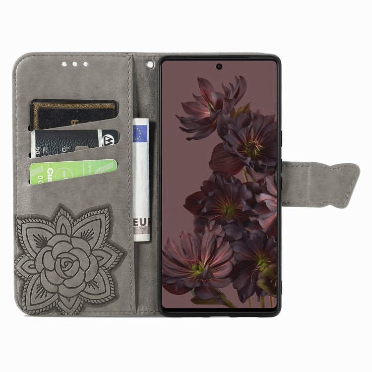 For Google Pixel 7 Pro 5G Butterfly Love Flower Embossed Leather Phone Case