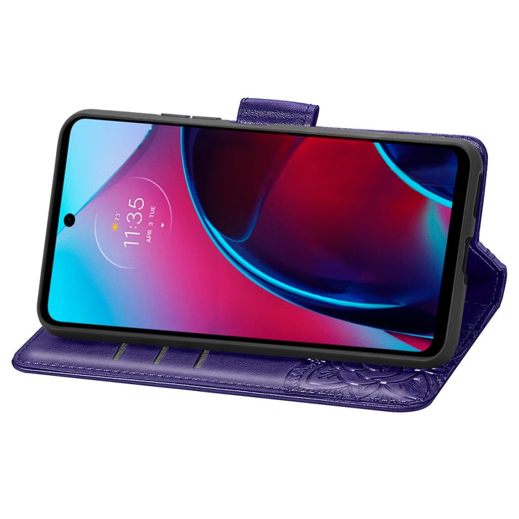 For Motorola Moto G Stylus 5G 2022 Butterfly Love Flower Embossed Leather Phone Case