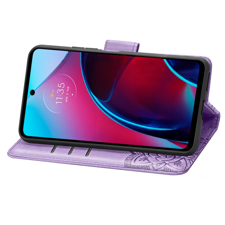 For Motorola Moto G Stylus 5G 2022 Butterfly Love Flower Embossed Leather Phone Case