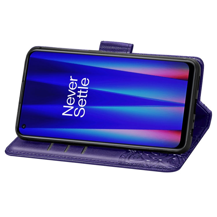 For OnePlus Nord CE 2 5G Butterfly Love Flower Embossed Leather Phone Case