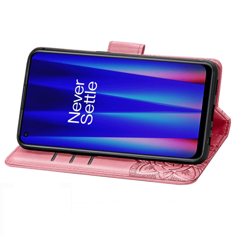 For OnePlus Nord CE 2 5G Butterfly Love Flower Embossed Leather Phone Case