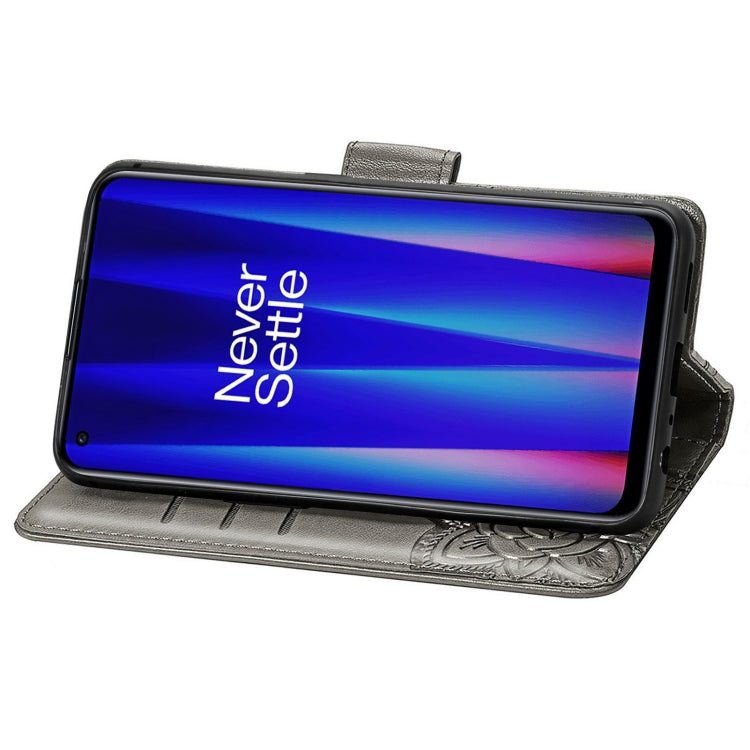 For OnePlus Nord CE 2 5G Butterfly Love Flower Embossed Leather Phone Case