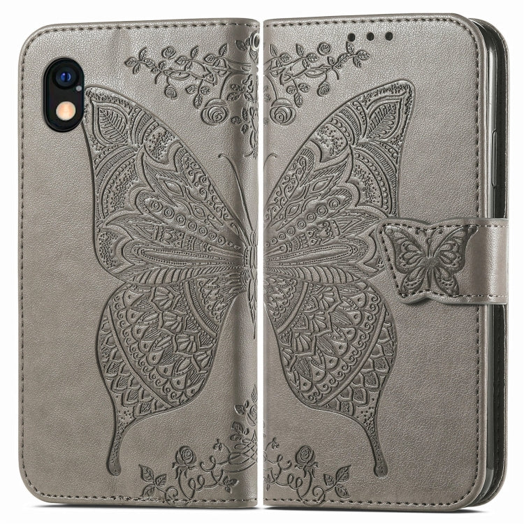 For Sony Xperia Ace III Butterfly Love Flower Embossed Leather Phone Case