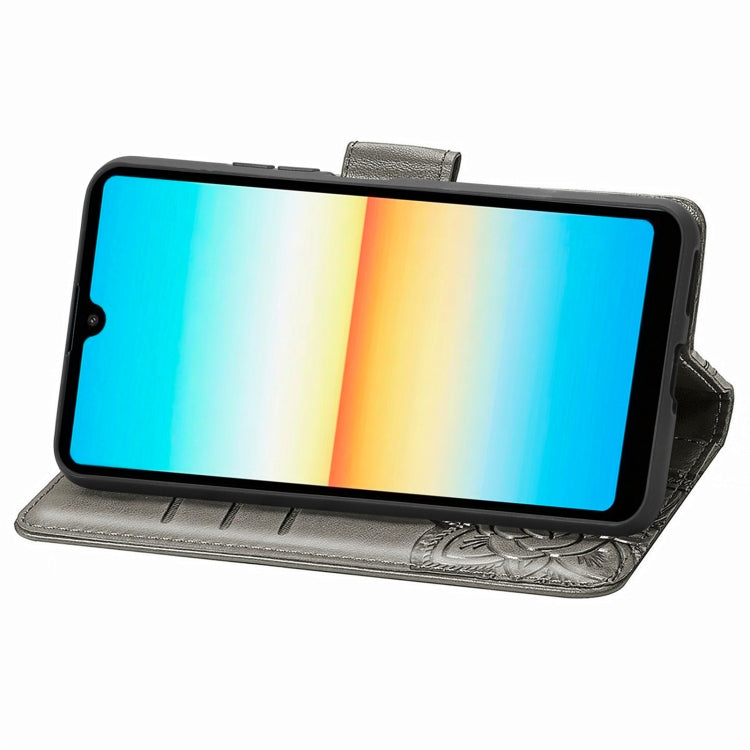 For Sony Xperia Ace III Butterfly Love Flower Embossed Leather Phone Case