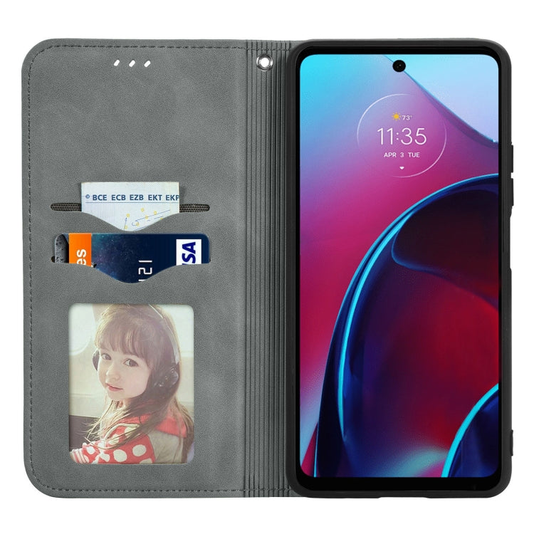 For Motorola Moto G Stylus 5G 2022 Retro Skin Feel Magnetic Leather Phone Case