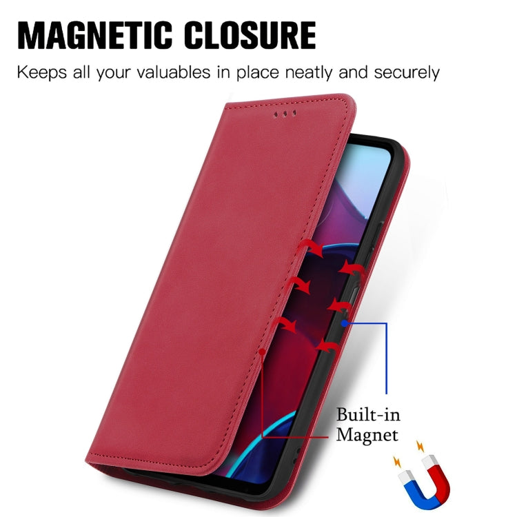 For Motorola Moto G Stylus 5G 2022 Retro Skin Feel Magnetic Leather Phone Case