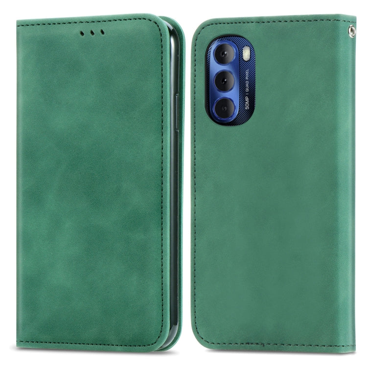 For Motorola Moto G Stylus 5G 2022 Retro Skin Feel Magnetic Leather Phone Case