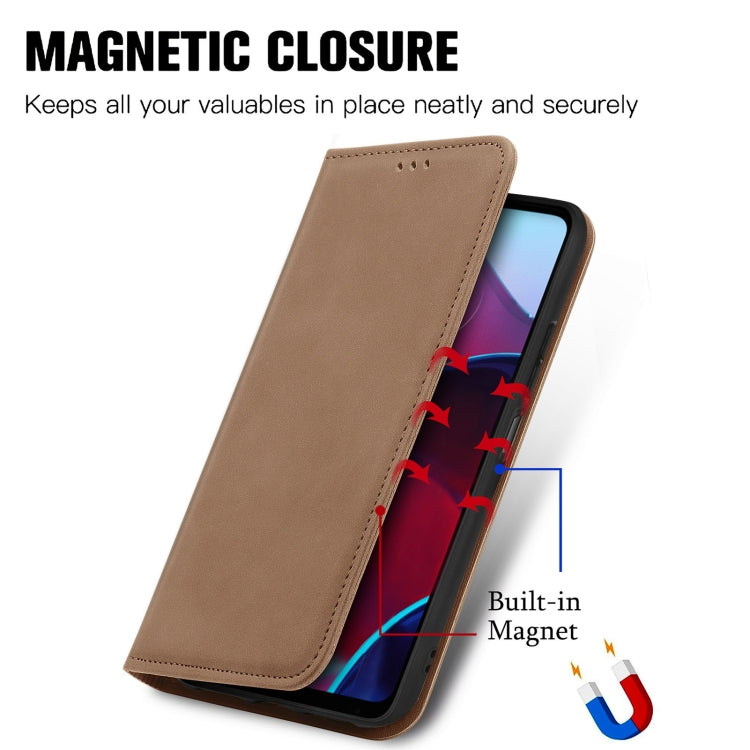 For Motorola Moto G Stylus 5G 2022 Retro Skin Feel Magnetic Leather Phone Case