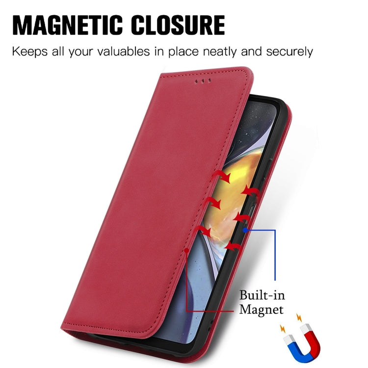 For Motorola Moto G22 Retro Skin Feel Magnetic Leather Phone Case