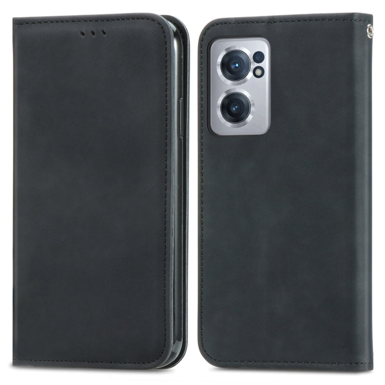 For OnePlus Nord CE 2 5G Retro Skin Feel Magnetic Leather Phone Case