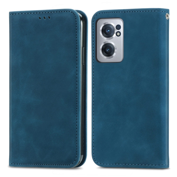 For OnePlus Nord CE 2 5G Retro Skin Feel Magnetic Leather Phone Case