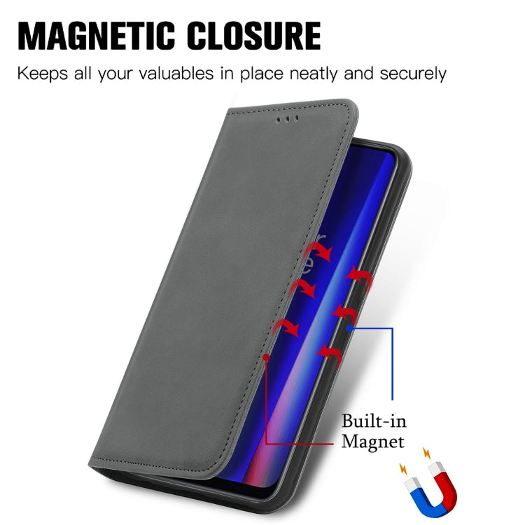For OnePlus Nord CE 2 5G Retro Skin Feel Magnetic Leather Phone Case
