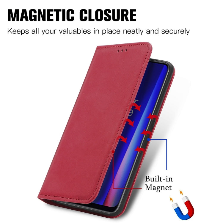 For OnePlus Nord CE 2 5G Retro Skin Feel Magnetic Leather Phone Case