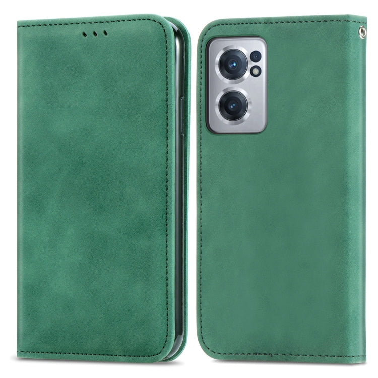 For OnePlus Nord CE 2 5G Retro Skin Feel Magnetic Leather Phone Case