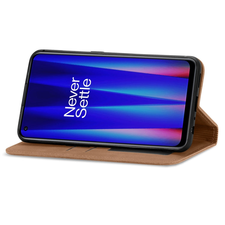 For OnePlus Nord CE 2 5G Retro Skin Feel Magnetic Leather Phone Case