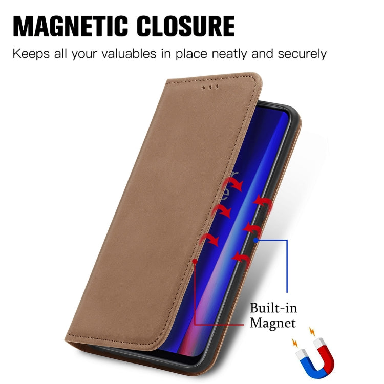 For OnePlus Nord CE 2 5G Retro Skin Feel Magnetic Leather Phone Case