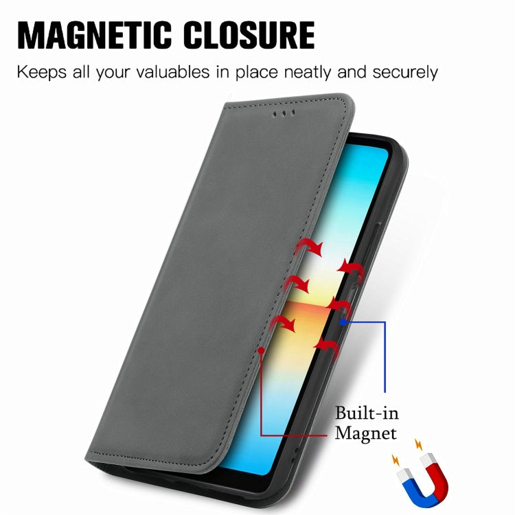For Sony Xperia Ace III Retro Skin Feel Magnetic Leather Phone Case