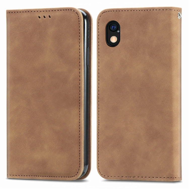 For Sony Xperia Ace III Retro Skin Feel Magnetic Leather Phone Case