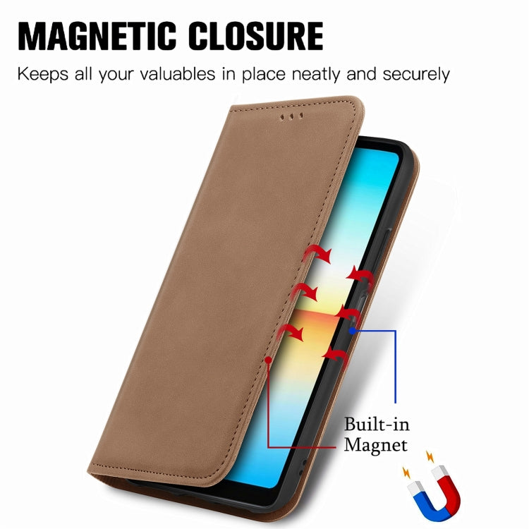 For Sony Xperia Ace III Retro Skin Feel Magnetic Leather Phone Case