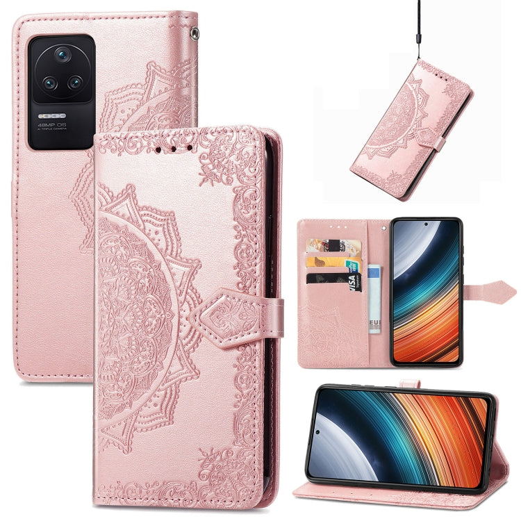 For Xiaomi Redmi K40S Mandala Flower Embossed Leather Phone Case