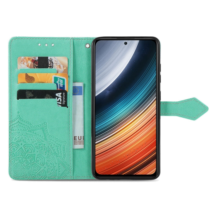 For Xiaomi Redmi K40S Mandala Flower Embossed Leather Phone Case