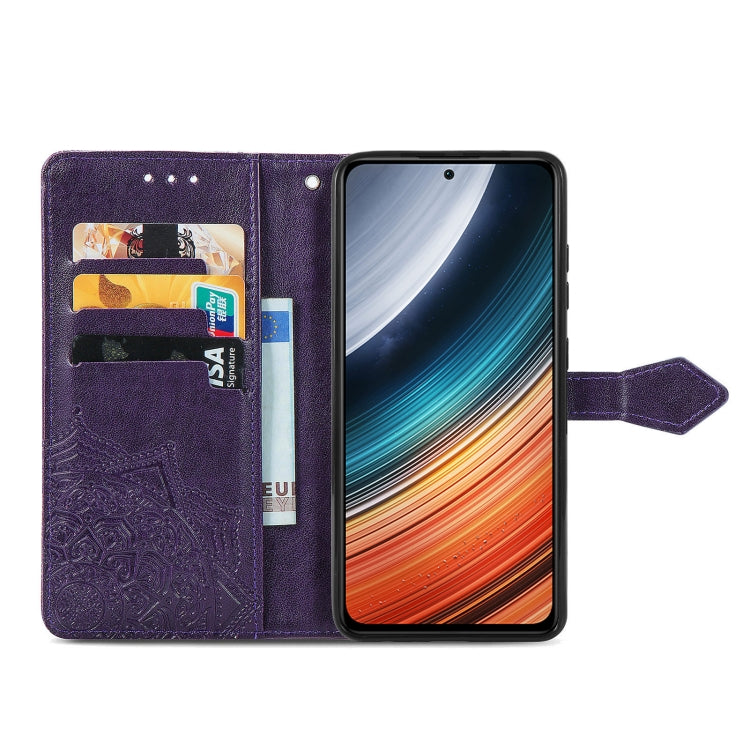 For Xiaomi Redmi K40S Mandala Flower Embossed Leather Phone Case