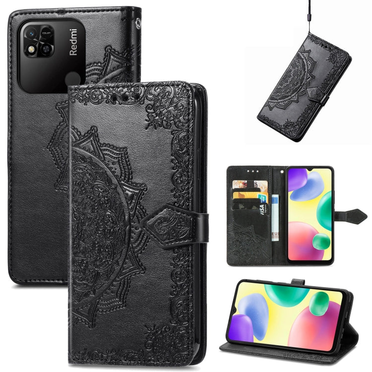 For Xiaomi Redmi 10A Mandala Flower Embossed Leather Phone Case