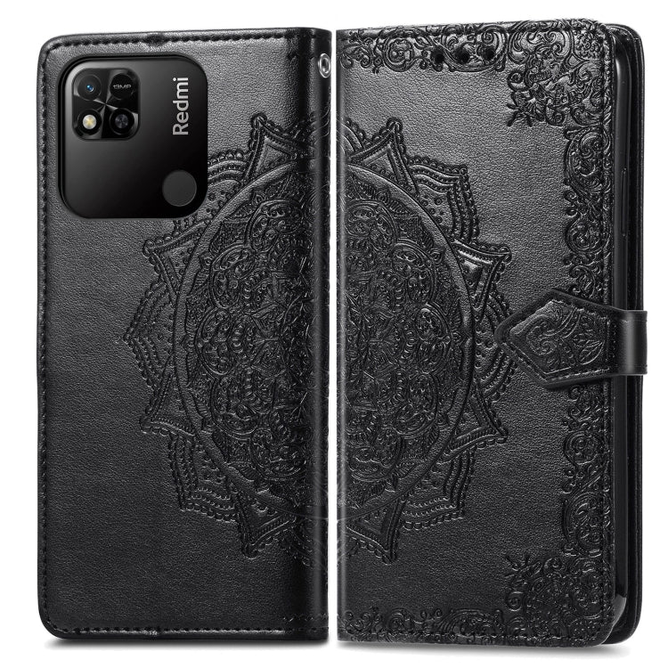For Xiaomi Redmi 10A Mandala Flower Embossed Leather Phone Case
