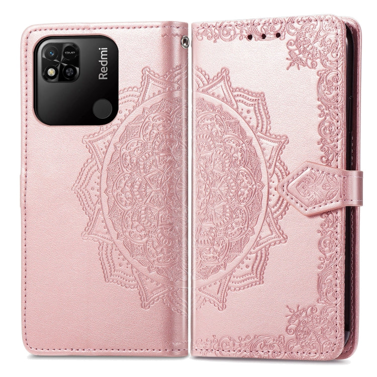 For Xiaomi Redmi 10A Mandala Flower Embossed Leather Phone Case