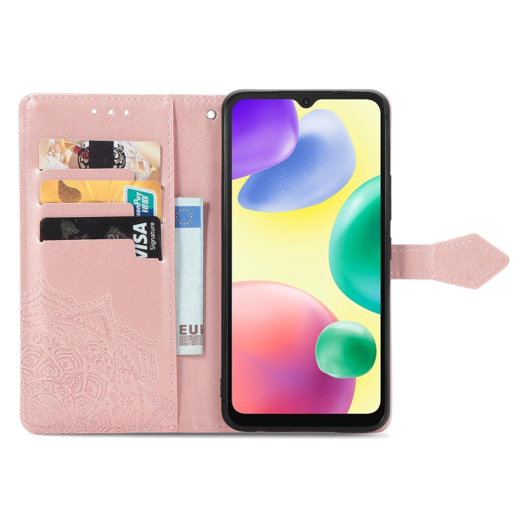 For Xiaomi Redmi 10A Mandala Flower Embossed Leather Phone Case