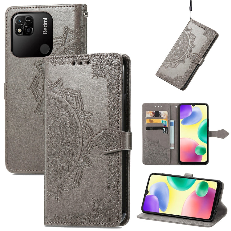 For Xiaomi Redmi 10A Mandala Flower Embossed Leather Phone Case