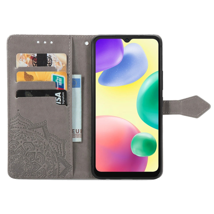 For Xiaomi Redmi 10A Mandala Flower Embossed Leather Phone Case