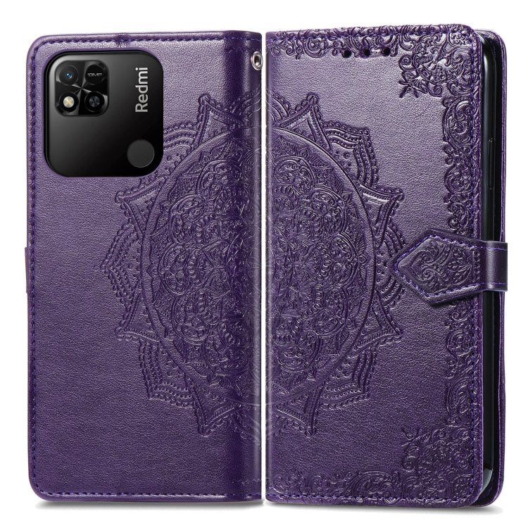 For Xiaomi Redmi 10A Mandala Flower Embossed Leather Phone Case