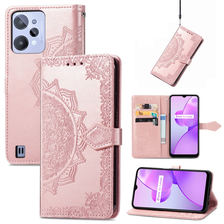 For OPPO Realme C31 Mandala Flower Embossed Leather Phone Case