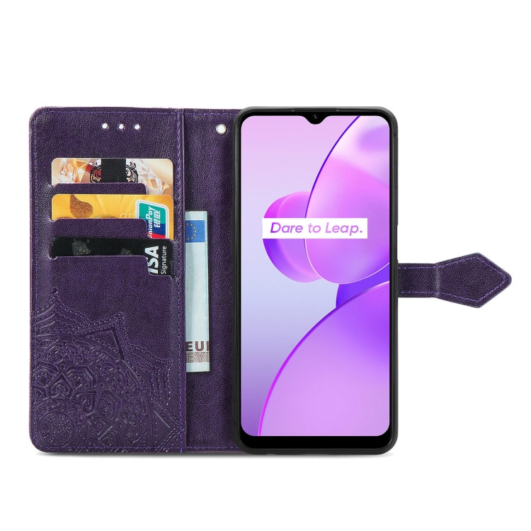 For OPPO Realme C31 Mandala Flower Embossed Leather Phone Case