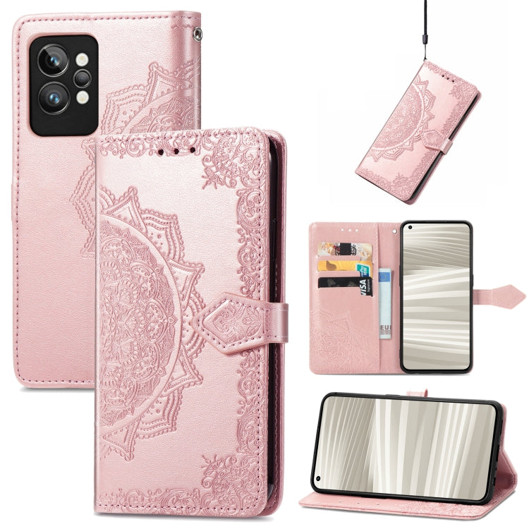 For OPPO Realme GT2 Pro Mandala Flower Embossed Leather Phone Case