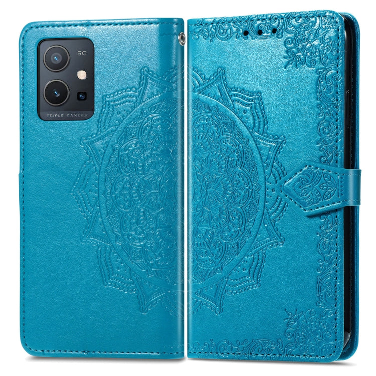 For vivo Y55 5G Mandala Flower Embossed Leather Phone Case