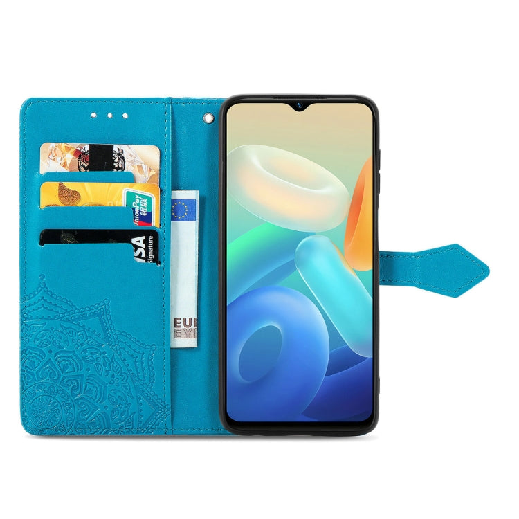 For vivo Y55 5G Mandala Flower Embossed Leather Phone Case