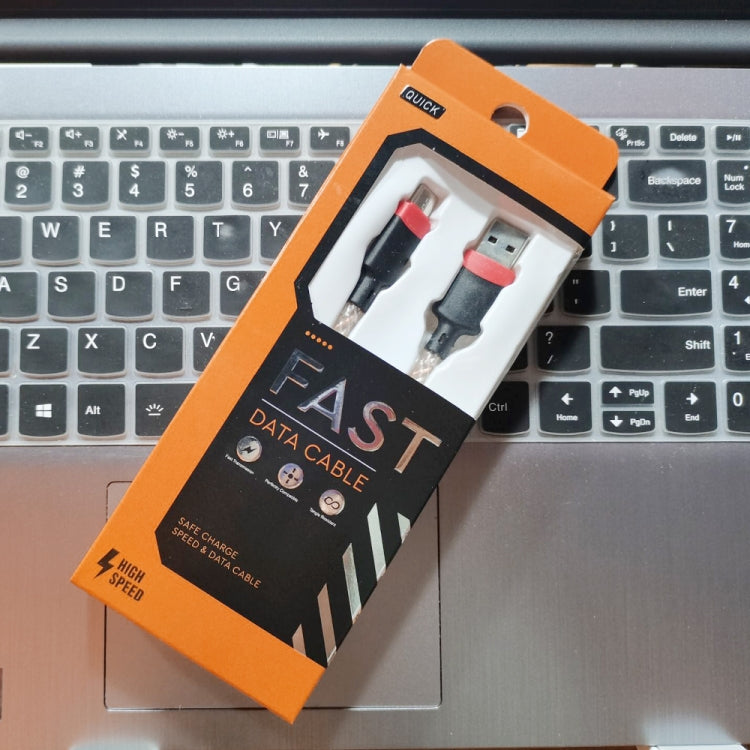 XJ-81 USB to Micro USB RGB Stream Light Fast Charging Data Cable, Length: 1m