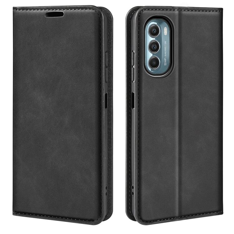 For Motorola Moto G 5G 2022 Retro-skin Magnetic Suction Leather Phone Case