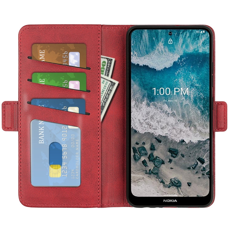 For Nokia X100 Dual-side Magnetic Buckle Leather Phone Case