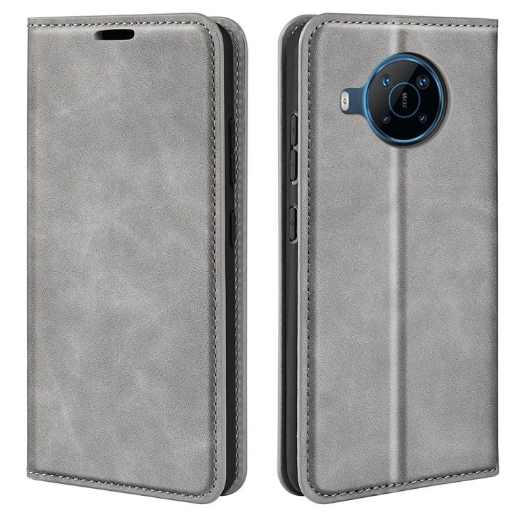 For Nokia X100 Retro-skin Magnetic Suction Leather Phone Case