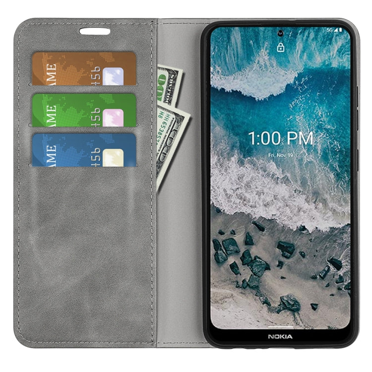 For Nokia X100 Retro-skin Magnetic Suction Leather Phone Case