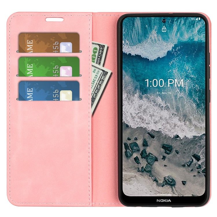 For Nokia X100 Retro-skin Magnetic Suction Leather Phone Case