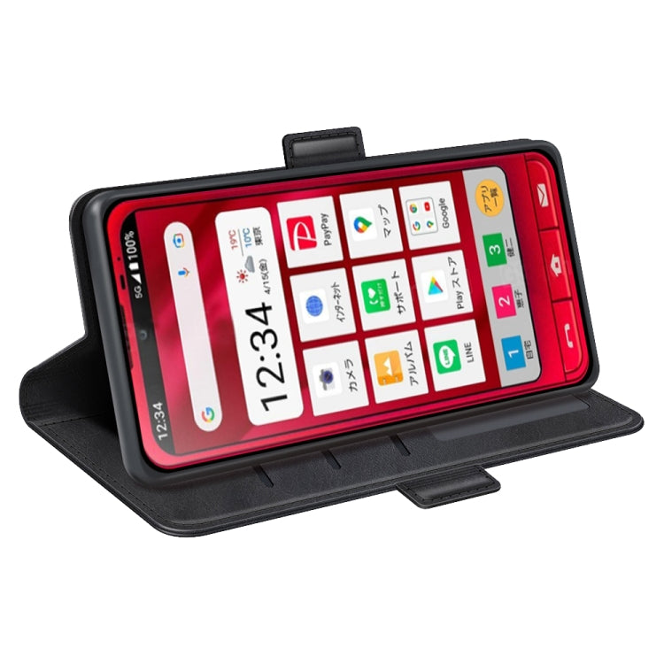 For Sharp Aquos Simple Sumaho 6 Dual-side Magnetic Buckle Leather Phone Case