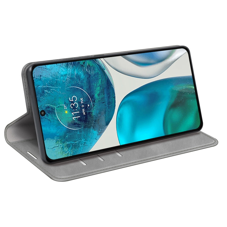 For Motorola Moto G52 4G Retro-skin Magnetic Suction Leather Phone Case