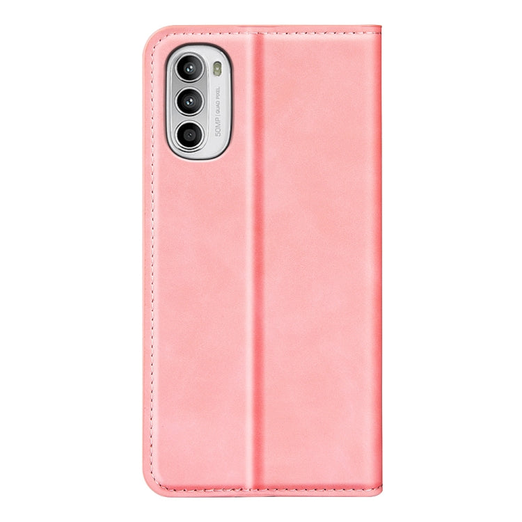For Motorola Moto G52 4G Retro-skin Magnetic Suction Leather Phone Case