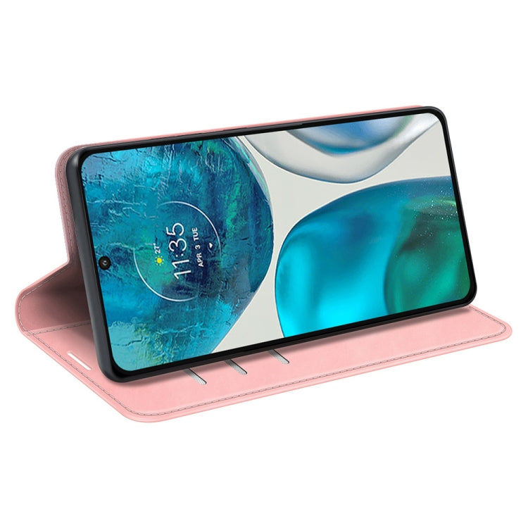 For Motorola Moto G52 4G Retro-skin Magnetic Suction Leather Phone Case