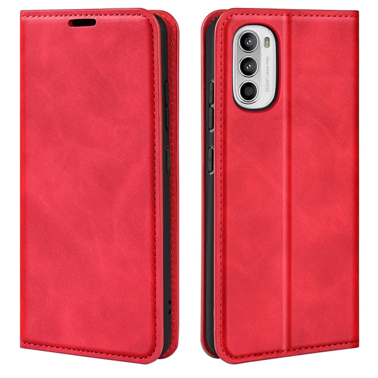 For Motorola Moto G52 4G Retro-skin Magnetic Suction Leather Phone Case